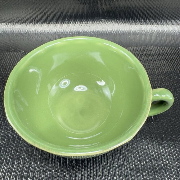Pierre Deux Green Teacup Cup Mug Stoneware Ceramic Made In Portugal Vintage Cup - Picture 8 of 10